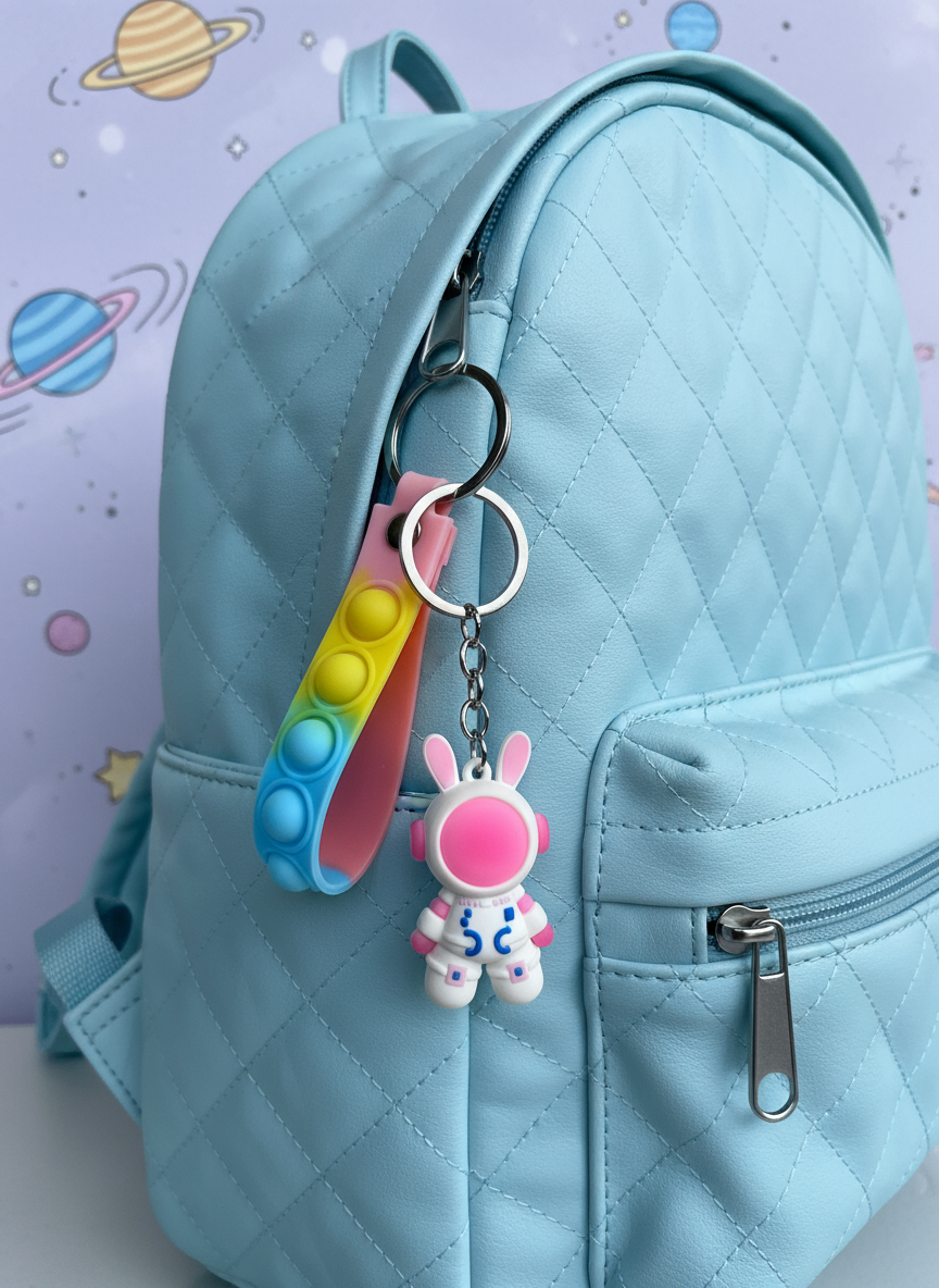 🌈 Colorful Astronaut Keychain – Adventure & Fun
