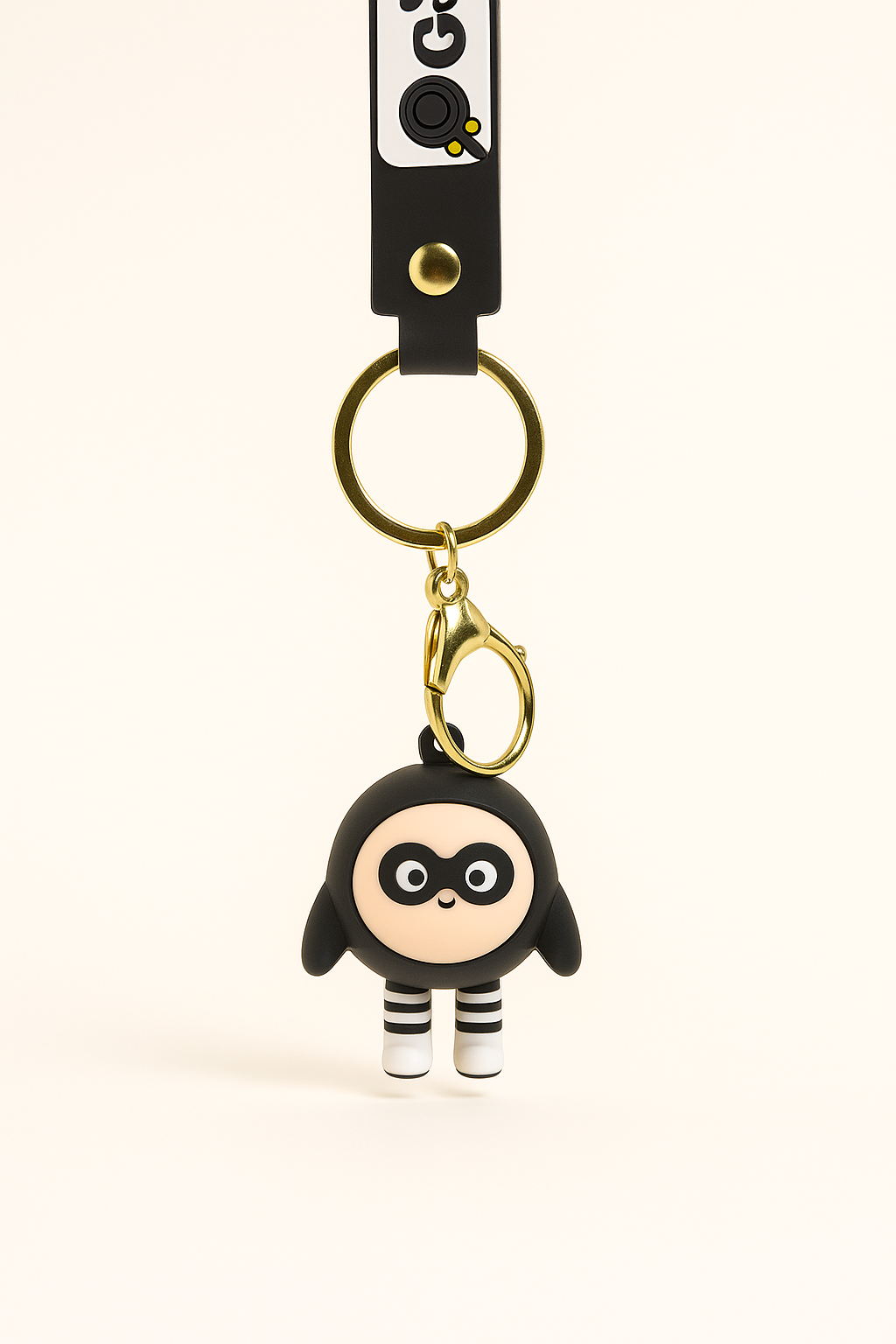 🖤 Black Cute Cartoon Keychain – Adorable & Fun