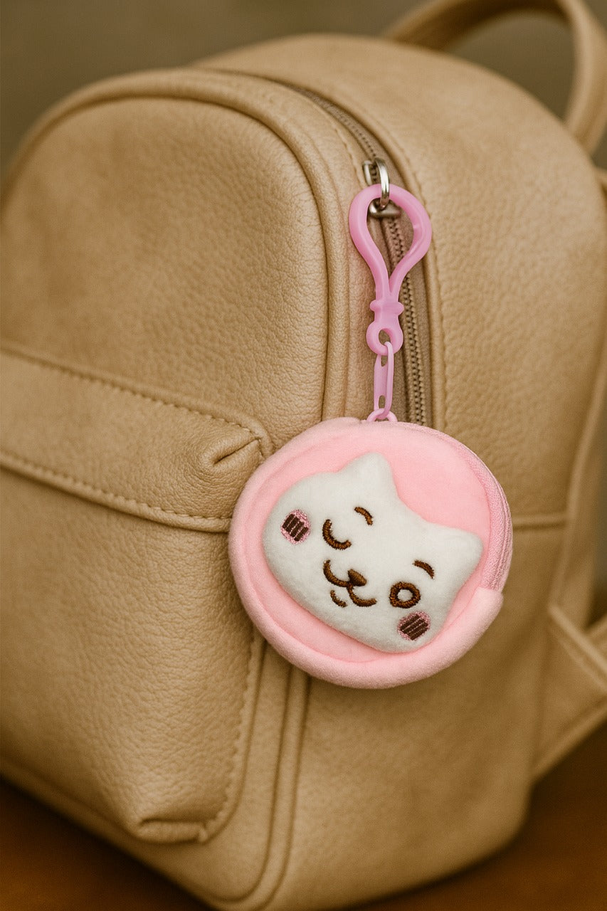 Kitty Pouchie – Cute Pink Pouch Keychain