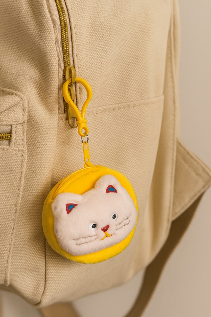 Kitty Pouchie Yellow – Cute Yellow Pouch Keychain