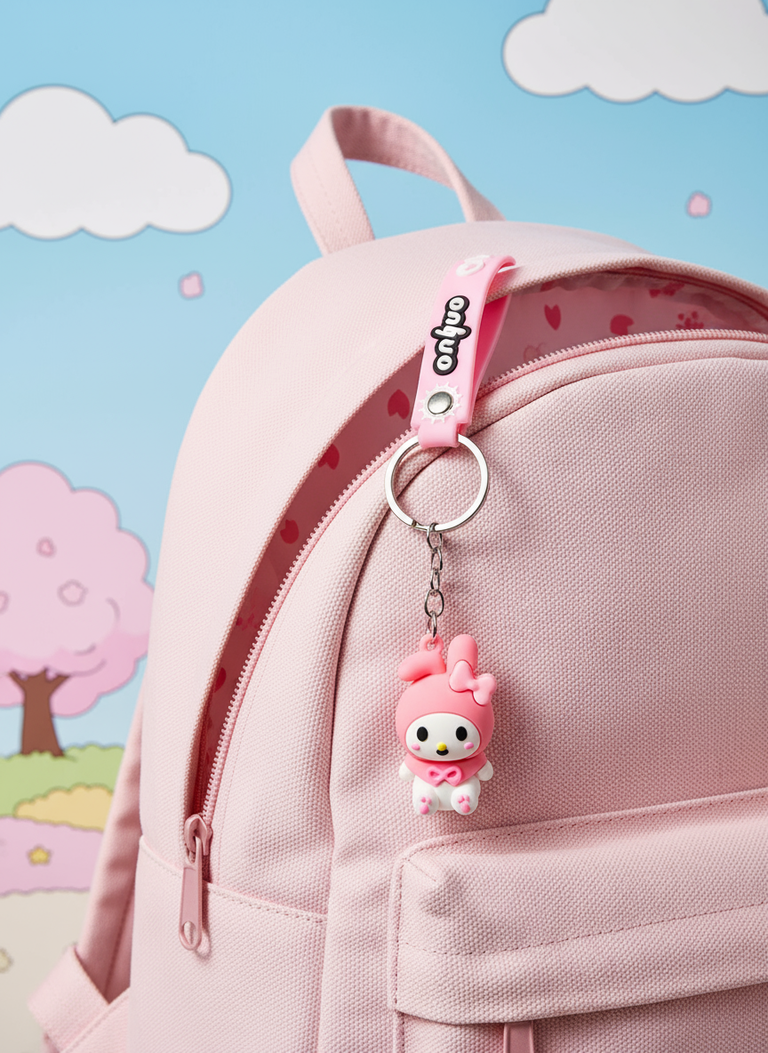 Rosy Teddy Keychain – Soft, Sweet & Adorable