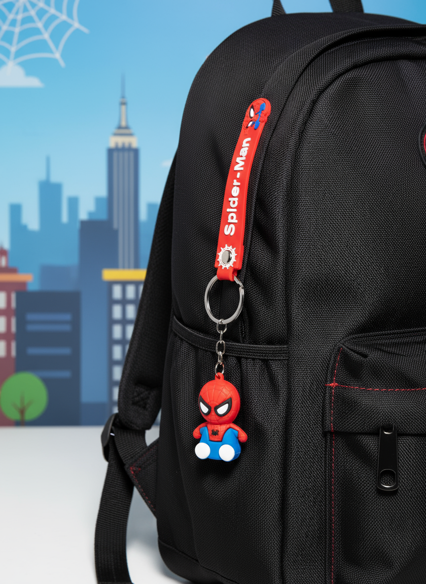 Cute Spiderman Keychain – Swing into Fun