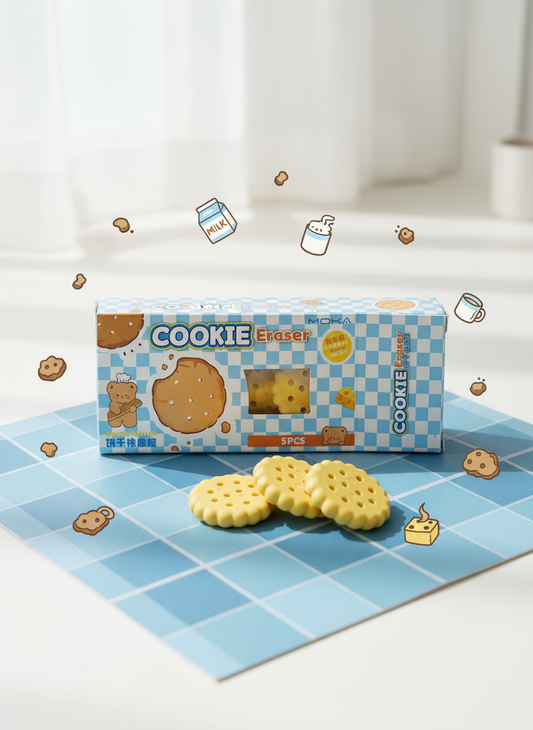 Cute Cookie Eraser Set – Pack of 4