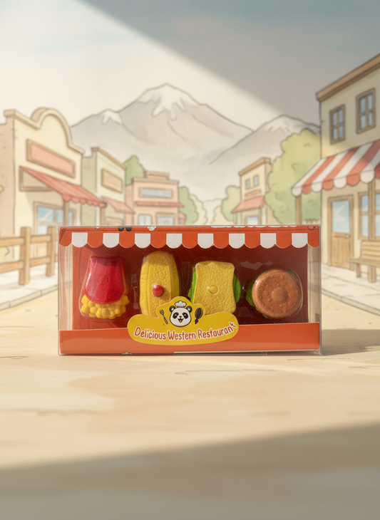 Cute Fast Food Eraser Set – Pack of 4