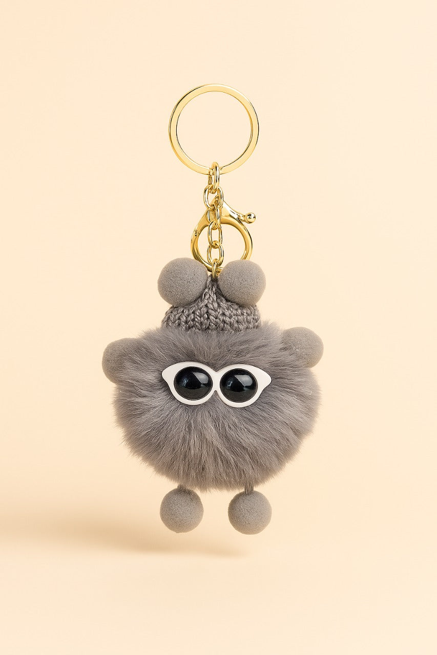 Grey Pookie Keychain – Soft, Stylish & Snuggly