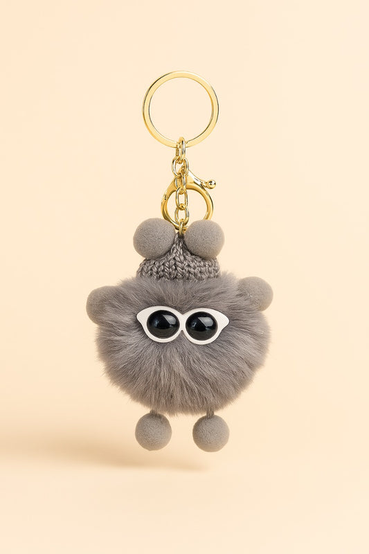Grey Pookie Keychain – Soft, Stylish & Snuggly