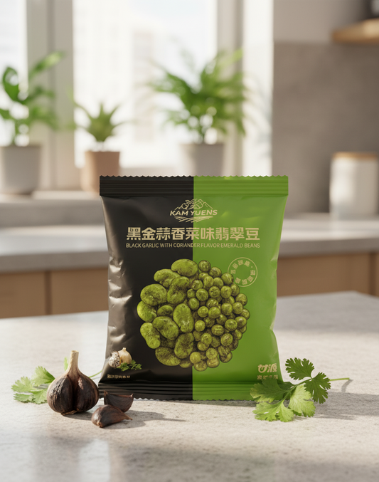 Black Garlic Green Pea Crunch — Bold, Zesty & Addictively Good