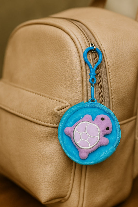 Turtlie Pouchie – Cute Blue Pouch Keychain